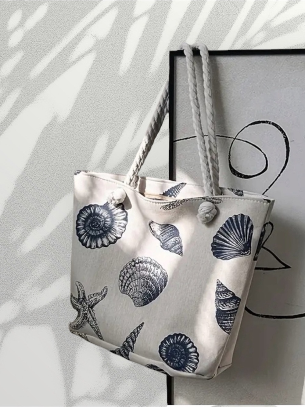 Cute Coastal Shell Tote Bag / Beach Shoulder Bag 🐚🌊
